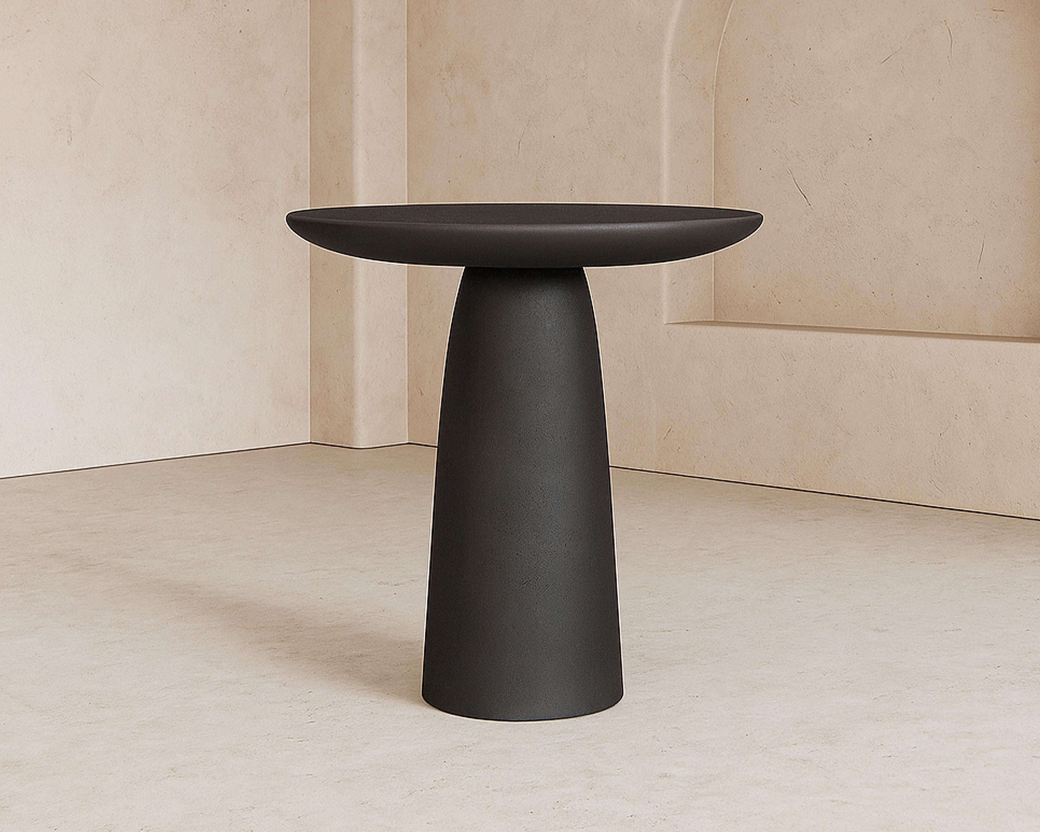 Porter Side Table  - Charcoal Pitted