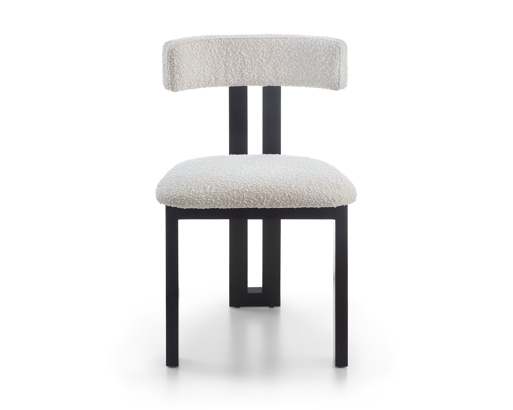 Tauron Dining Chair  -  Boucle Sand/Matt Black