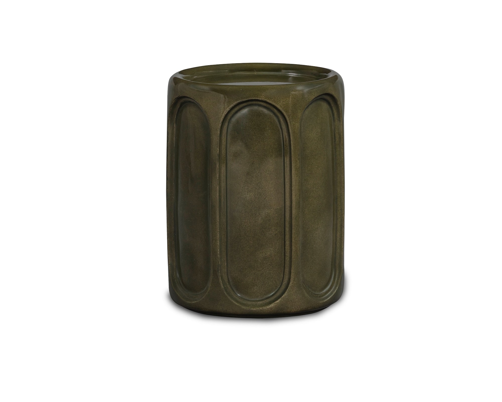 Oka Side Table  - Olive Glazed