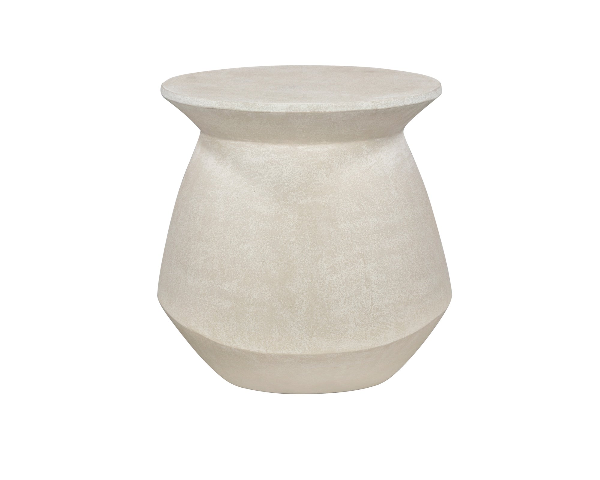 Poki Side Table  - Ivory Stucco