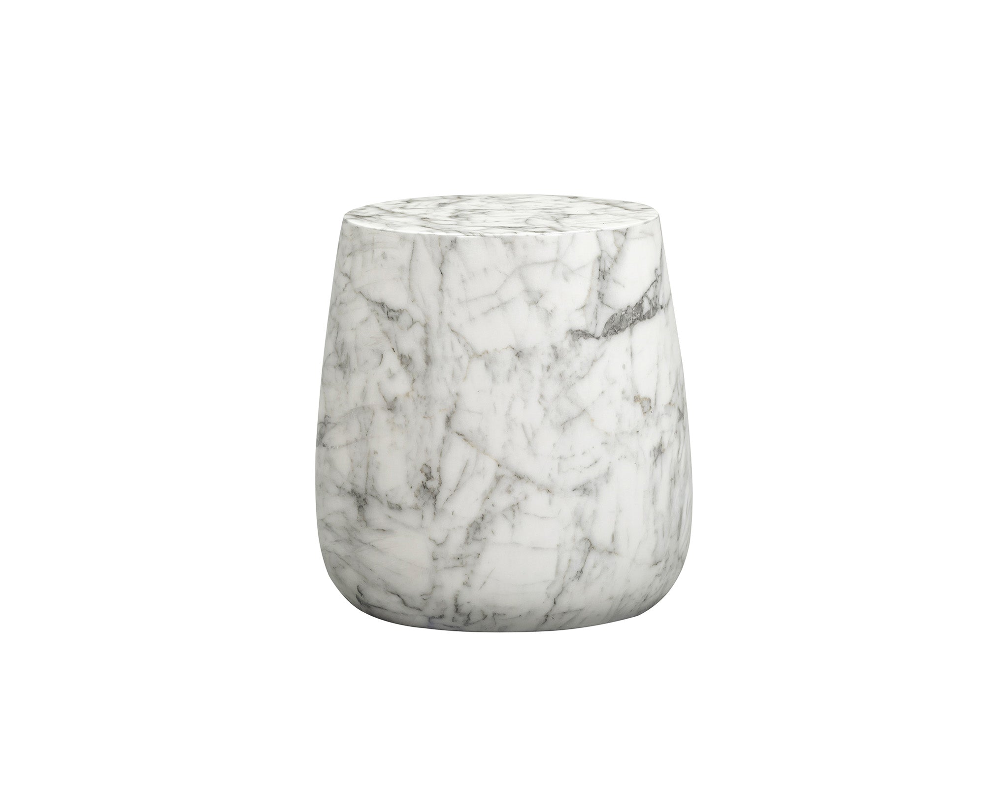 Bongo Side Table - Carrara White Marble