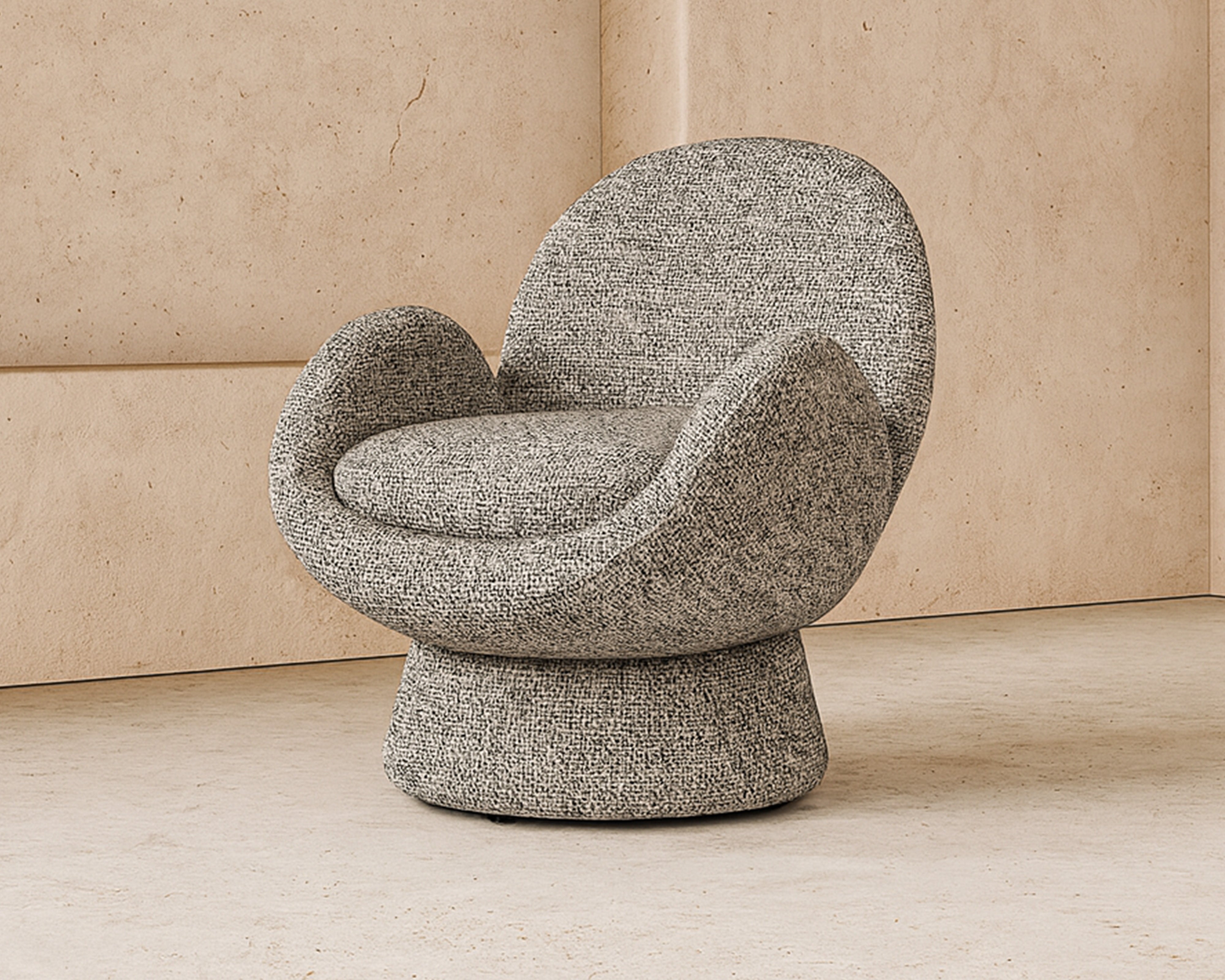 Arles Occasional Swivel Chair (Crib 5) - Dexter Sparkle Stone